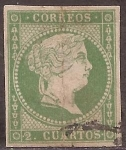 Stamps Europe - Spain -  Isabel II  1855  2 cuartos  sin filigrana