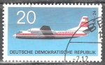 Sellos de Europa - Alemania -  Tipos de aviones.-Antonov AN-24 (vuelo internacional)DDR.