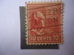 Stamps United States -  John Tyler (1790-1862) Tenth president 1841-1845.