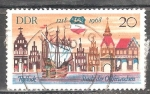 Stamps Germany -  750 Años Rostock, las semanas bálticos ciudad (DDR).