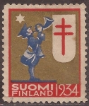 Sellos del Mundo : Europa : Finlandia : Finlandia. Pro-Tuberculosos  1934 sin valor facial