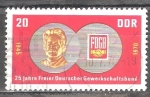 Sellos de Europa - Alemania -  25 años FDGB, Federación Alemana de Sindicatos Libres (DDR).