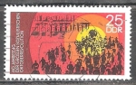 Stamps Germany -   60 Aniversario de la Revolución de Octubre, asaltar el Palacio de Invierno (DDR).
