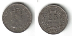 monedas del Mundo : America : Belice :  25 Centavos