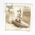Sellos de Europa - Hungr�a -  150 años del nacimiento del Zeppelin