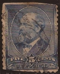 Stamps America - United States -  James Garfield  1888 5 centavos