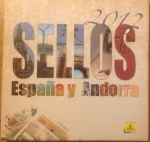 Stamps Spain -  2012 - Album, con filo estuches, sin sellos.