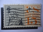 Stamps United States -   Statue of Liberty - Libertad para todos - Liberty for all.