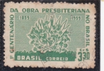Sellos de America - Brasil -  1º centenario obra presbiteriana 