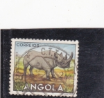 Sellos de Africa - Angola -  rinoceronte
