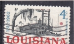 Sellos de America - Estados Unidos -  barco de vapor-Louisiana 1812-1962
