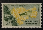 Stamps Gabon -  Cassia jeaune
