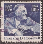 Sellos de America - Estados Unidos -  Centenario nacimiento Franklin D.Roosevelt  1982 20 centavos