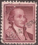 Stamps United States -  John Jay  1958 15 centavos