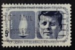 Stamps United States -  John F. Kennedy y Llama Eterna