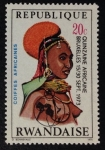 Stamps Rwanda -  Peinado Africano