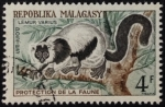 Sellos de Africa - Madagascar -  Lemur varius