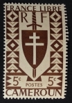 Sellos de Africa - Camern -  Escudo con cruz de Lorraine