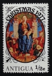 Stamps Antigua and Barbuda -  Virgen con El Niño ,Tura