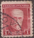 Stamps : Europe : Czechoslovakia :  Presidente T.G.Masaryk  1930 1 corona
