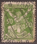 Stamps Czechoslovakia -  La República rompe sus cadenas  1922 50 halir