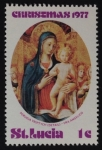 Stamps America - Saint Lucia -  Ciegan con El Niño , Fray Angelico