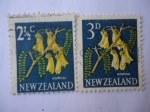 Stamps New Zealand -  Flora;Kowhai