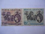 Stamps Africa - Kenya -  Colonias- Kenya-Uganda-Tanganyika -Elizabth II