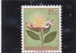 Stamps Democratic Republic of the Congo -  flores- protea