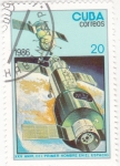 Stamps Cuba -  aeronautica-xxv aniversario del primer hombre en el espacio