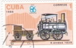 Stamps Cuba -  locomotora antigua Expo-86 Vancouver