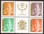 Stamps Spain -  Juan Carlos I  Serie Básica  1993 4 valores