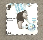 Stamps United Kingdom -  Ganadores Copa Mundo Futbol