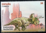 Stamps Spain -  4968-Dinosaurios. Triceratops.