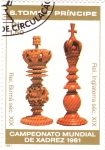Sellos de Africa - Santo Tom� y Principe -  campeonato mundial de ajedrez-figura reyes