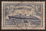 Sellos de Europa - Francia -  Transatlántico Normandie  1935  1,5 francos