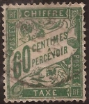 Stamps : Europe : France :  Tasas  1884  60 céntimos
