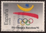 Sellos de Europa - Espa�a -  Logo y Aros Olímpicos Barcelona'92  1988 8 ptas