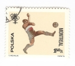 Stamps Poland -  Olimpiadas de Montreal. Futbol