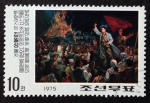 Stamps : Asia : North_Korea :  Arenga antes batalla de Pochombo