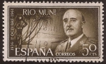 Sellos de Africa - Guinea Ecuatorial -  Río Muni. Gral Franco. 25 Aniversario 1º Octubre del 36  1961 50 céntimos