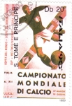 Stamps S�o Tom� and Pr�ncipe -  cartel mundial Italia.90