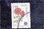 Stamps Turkey -  flores-