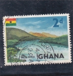 Stamps Ghana -  volta river