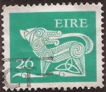 Stamps : Europe : Ireland :  Arte Antiguo. Perro S.VII  1982 26 peniques