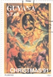 Stamps Guyana -  pintura de Rubens-navidad.91