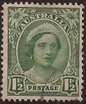 Stamps Australia -  Queen Elizabeth  1949 1 1/2 penique australiano