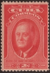 Stamps Cuba -  Franklin Delano Roosevelt  1947 2 centavos