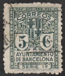 Stamps Spain -  9 - Escudo de la Ciudad de Barcelona