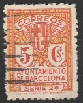 Stamps Spain -  10 - Escudo de la Ciudad de Barcelona